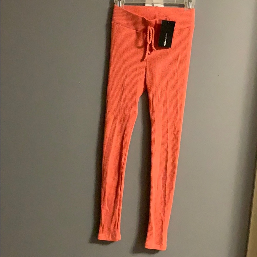 Fashion Nova Wanderlust Leggings Coral